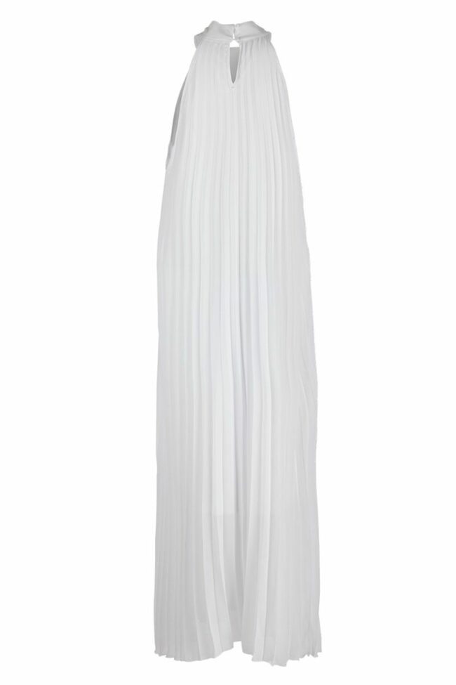 Elegant Solid Split Joint Fold Halter A Line Plus Size Dresses